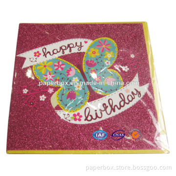 Birthday Greeting Cards with Glitter